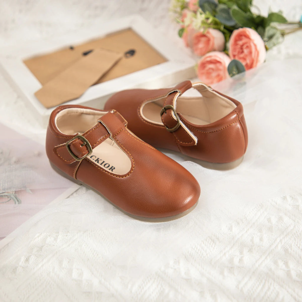 Meckior 2024 New Kids Girls Shoes New Moccasins Candy Color Soft