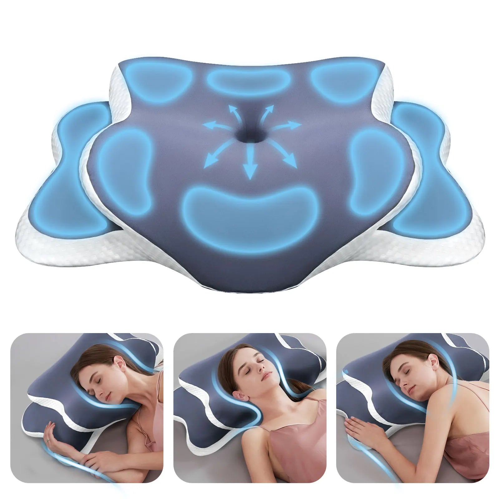 Memory Foam Pillow Cervical Pillow Neck Pain Relief Contour Ergonomic