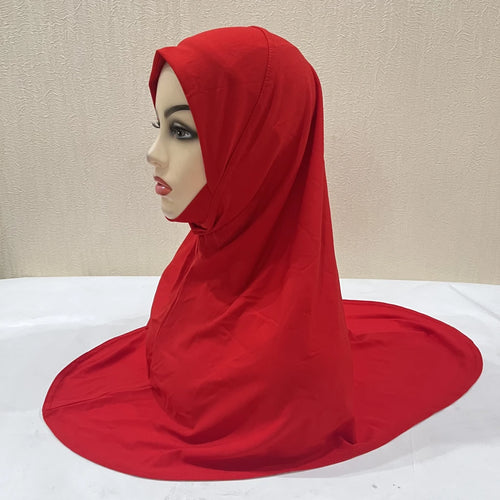 H302 Teenage girls Plain muslim hijab with chin part top quality amira