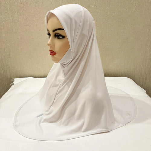 H302 Teenage girls Plain muslim hijab with chin part top quality amira