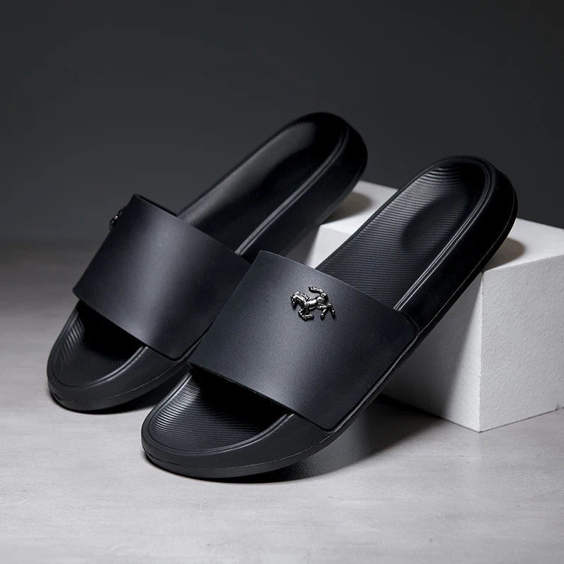 Men's Slide Sandals Soft Comfortable Non-Slip Slippers Indoor Outdoor