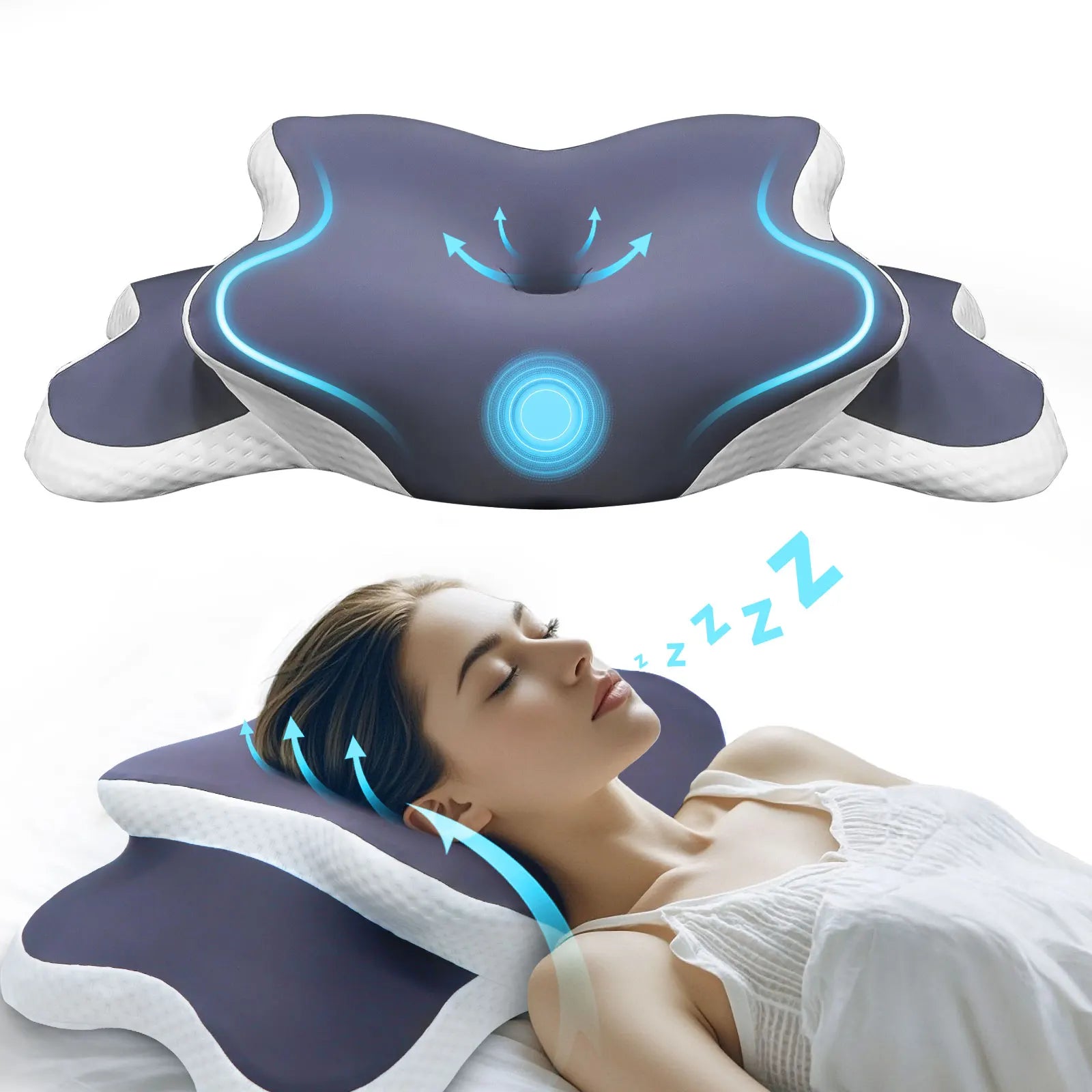 Memory Foam Pillow Cervical Pillow Neck Pain Relief Contour Ergonomic