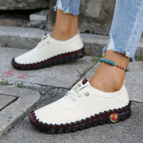 2022 New Spring Casual Women Shoes Platform Loafers 2022 Lace Up