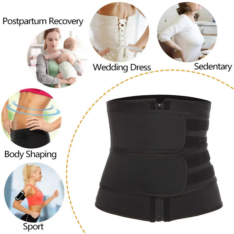 1pc Waist Trainer Slimming Body Shaper Fitness Belt Weight Loss Fat