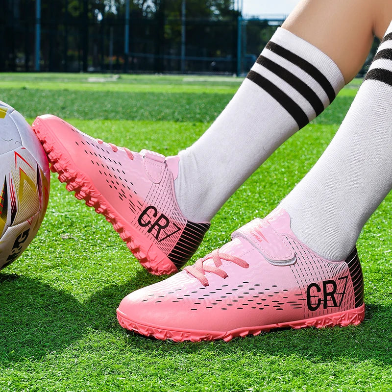 New Men Kids Football Boots Grass Boys Professional Non-Slip