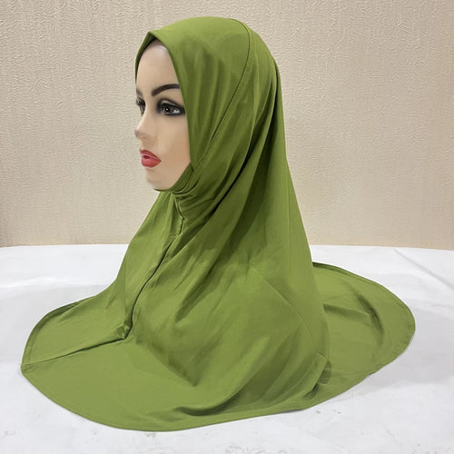 H302 Teenage girls Plain muslim hijab with chin part top quality amira