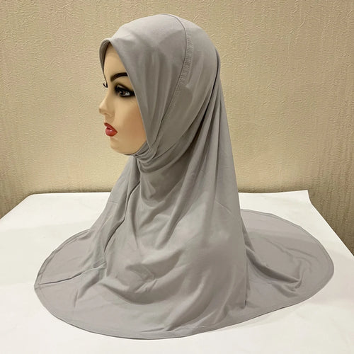 H302 Teenage girls Plain muslim hijab with chin part top quality amira