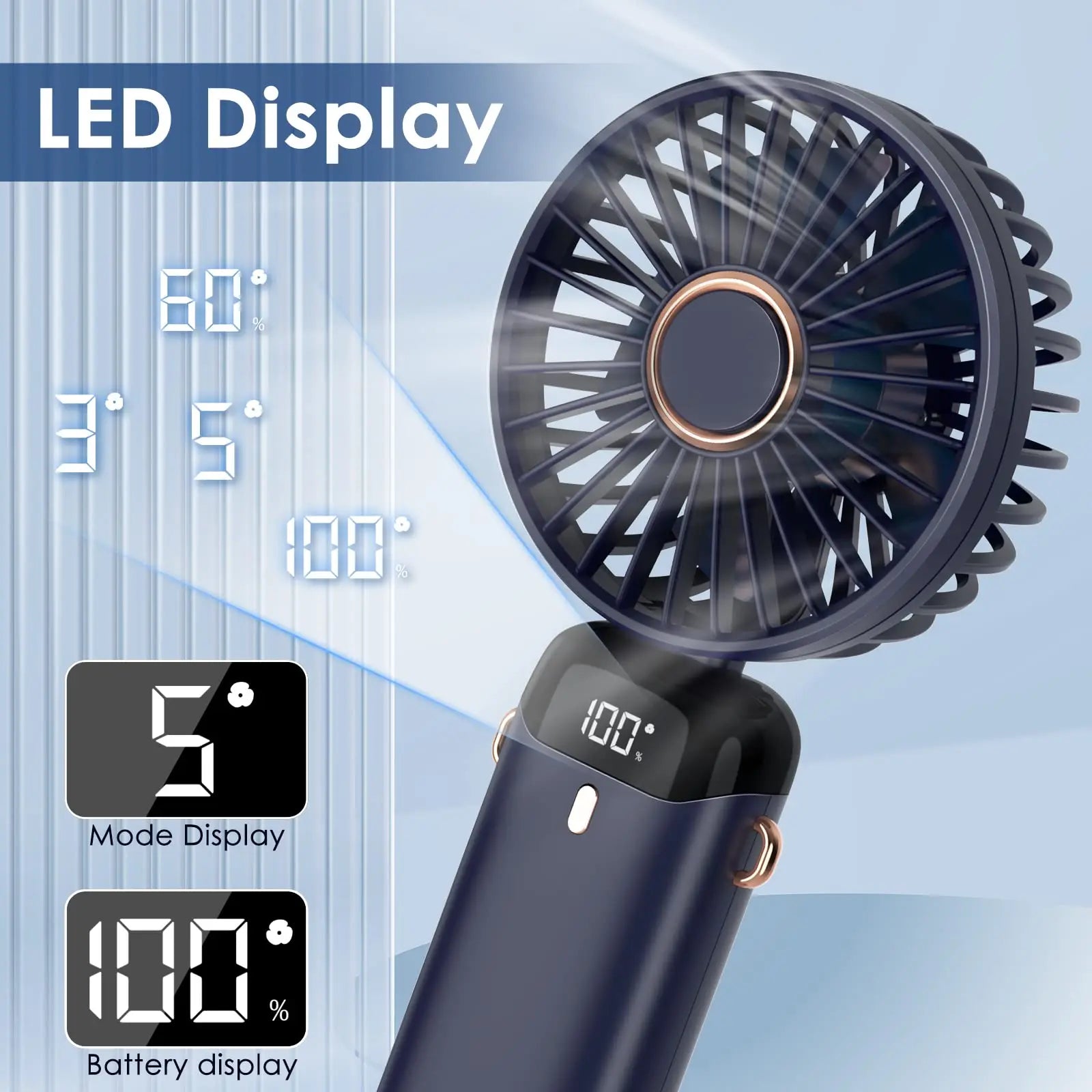 Electric Fan Portable Air Conditioner Mini Cooler Rechargeable Neck