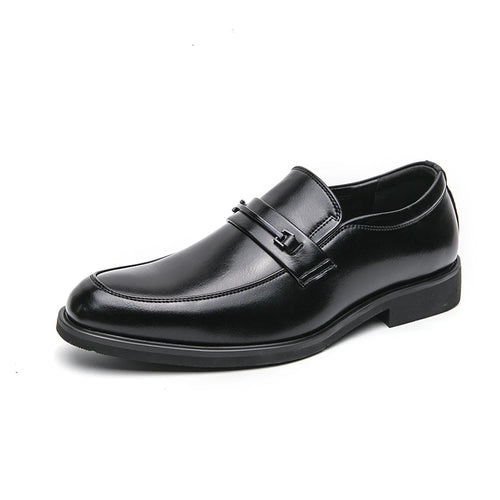 Men's Formal Leather Shoes Classic Style Slip On Loafers Round Toe