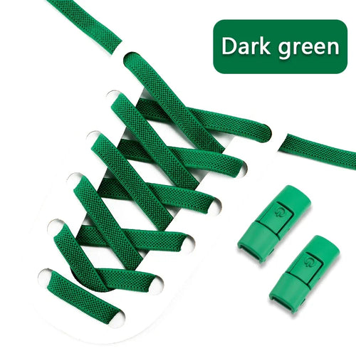 2024 No Tie Shoe Laces Press Lock Shoelaces Without Ties Elastic Laces