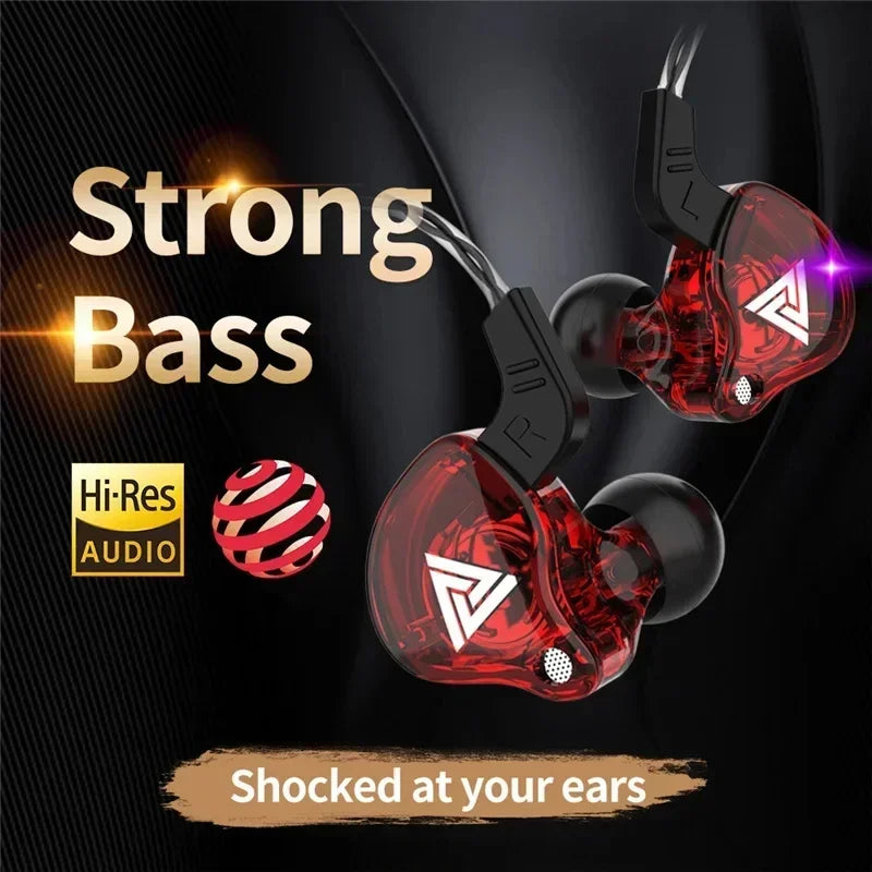 3.5MM Headset Music Earbuds In Ear With Mic Original QKZ AK6 Copper