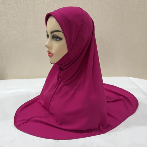 H302 Teenage girls Plain muslim hijab with chin part top quality amira