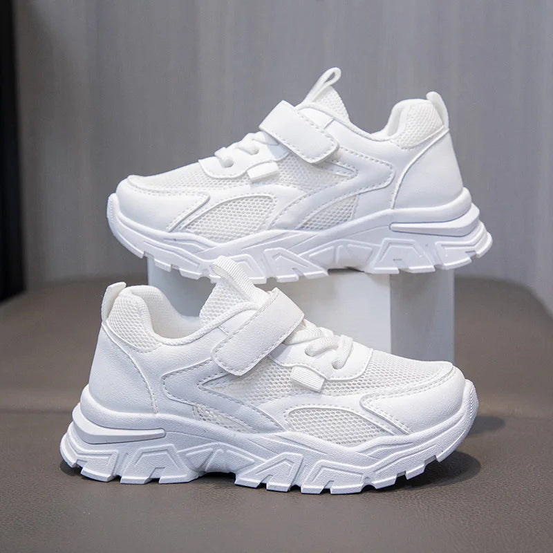Kid Sneakers Sport Shoes for Boys Fashion Leather Children Breathable