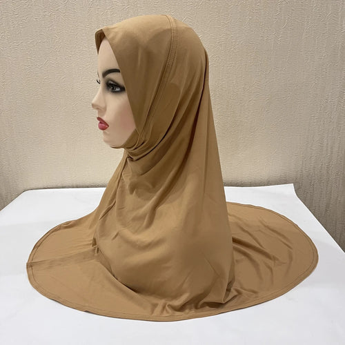 H302 Teenage girls Plain muslim hijab with chin part top quality amira