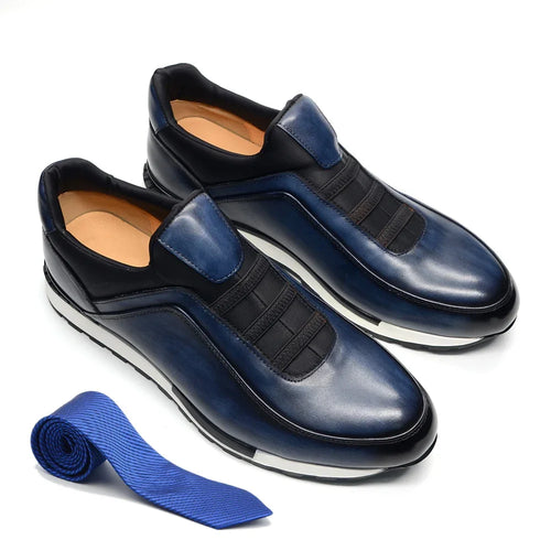 Classic Brand Design Man Casual Sneakers Genuine Cow Leather Handmade