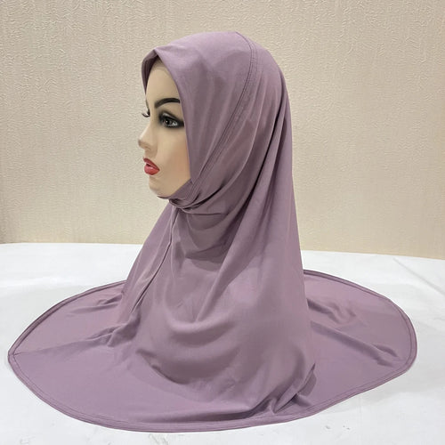 H302 Teenage girls Plain muslim hijab with chin part top quality amira