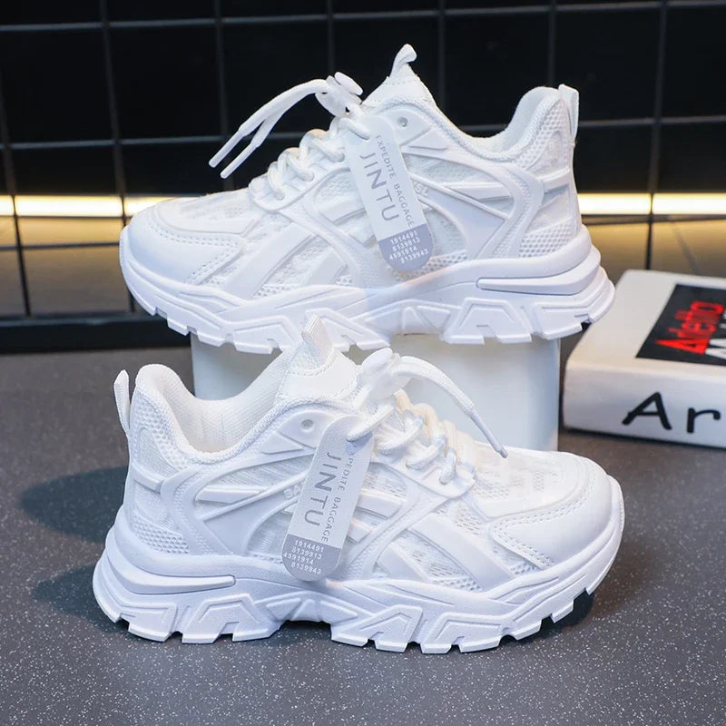 Girls Sneakers 2025 Children Casual Shoes Mesh Platform Designer