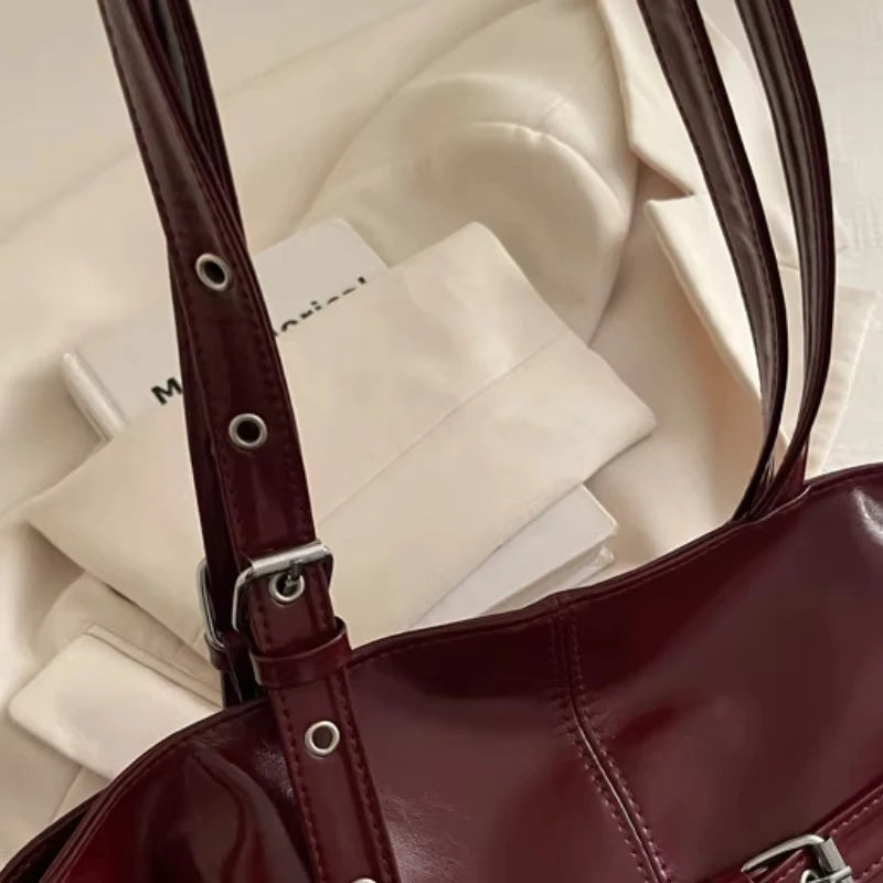 Solid-color Versatile Tote Bag for Women High-quality Suede