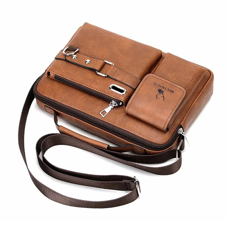 PU Shoulder Bag Men's Handbag Men's Casual Bag Business Bag Large