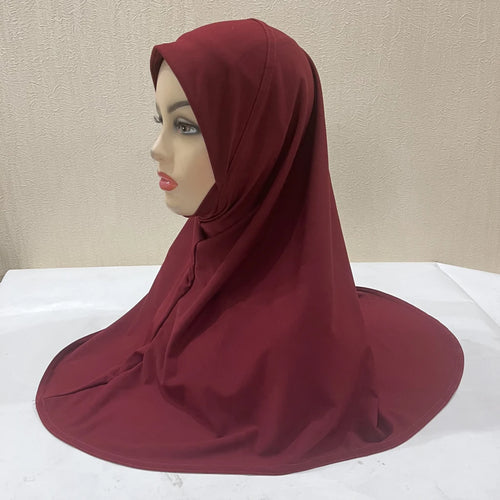 H302 Teenage girls Plain muslim hijab with chin part top quality amira