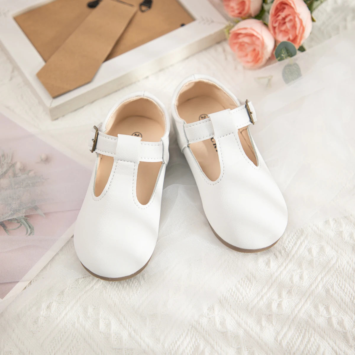 Meckior 2024 New Kids Girls Shoes New Moccasins Candy Color Soft