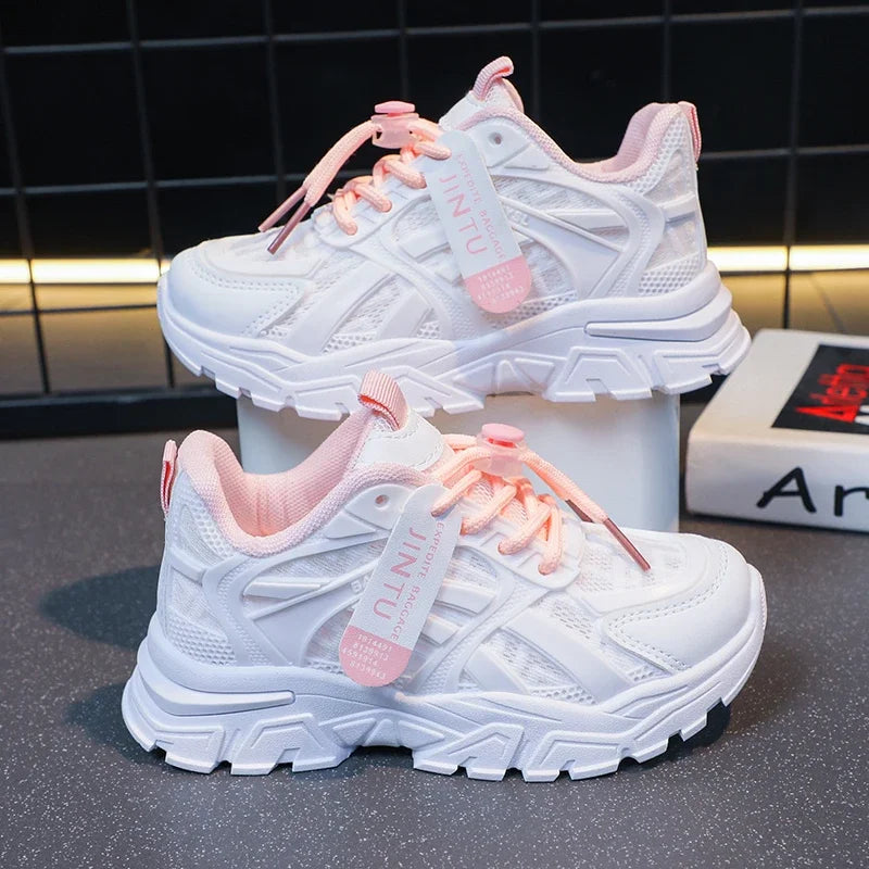Girls Sneakers 2025 Children Casual Shoes Mesh Platform Designer