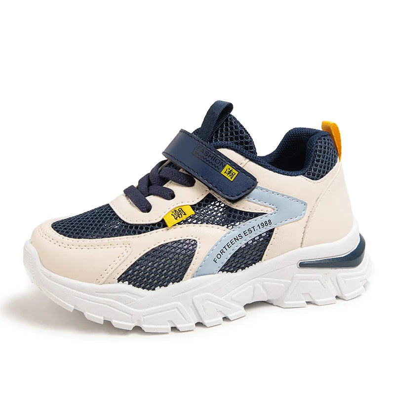 Kid Sneakers Sport Shoes for Boys Fashion Leather Children Breathable