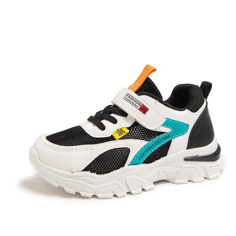 Kid Sneakers Sport Shoes for Boys Fashion Leather Children Breathable