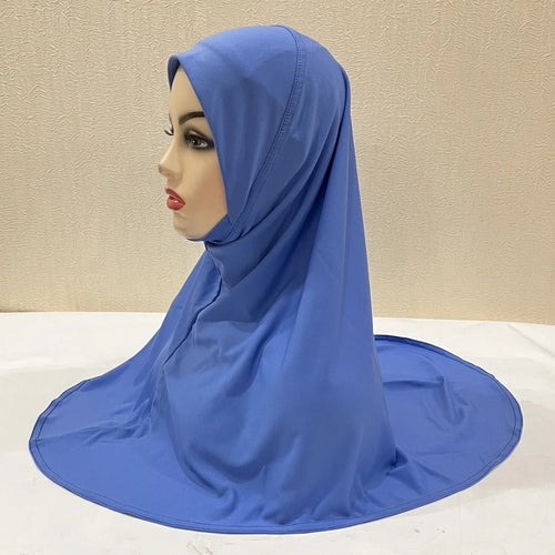 H302 Teenage girls Plain muslim hijab with chin part top quality amira