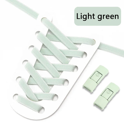 2024 No Tie Shoe Laces Press Lock Shoelaces Without Ties Elastic Laces