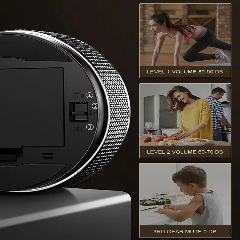 DINRGO Magnetic Kitchen Timer Digital Timer Manual Countdown Rotary