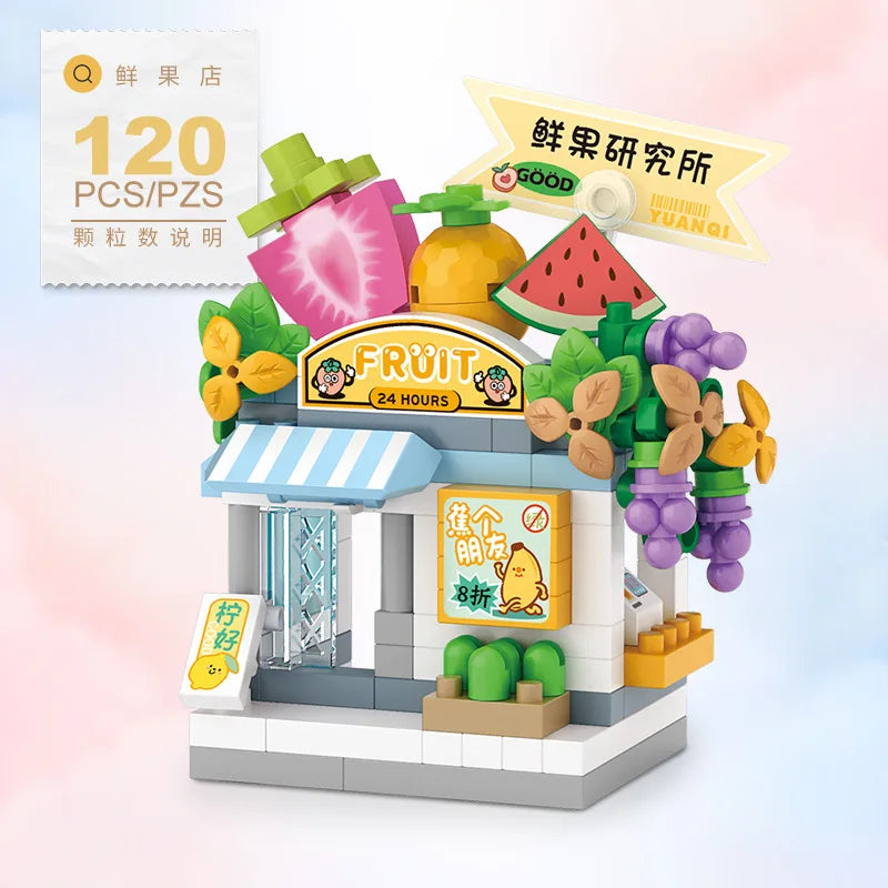 Street View Restaurant Dessert Coffee Pet Fruit Store Model Building
