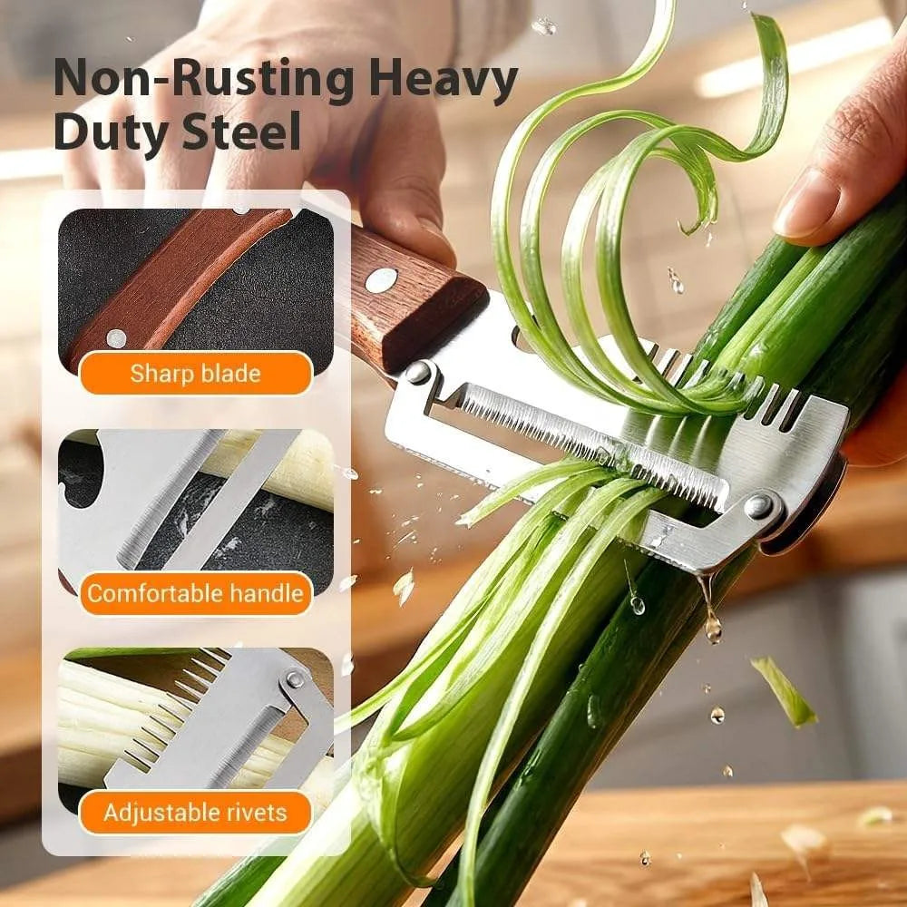 2Pcs Multifunctional Stainless Steel Vegetable Peeler, 2-in-1 Kitchen