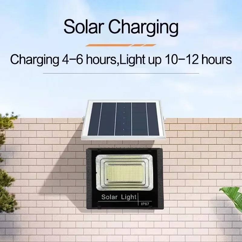 JVEE 30W 1000mAh Solar Flood Lights Remote Control Powered Spotlight