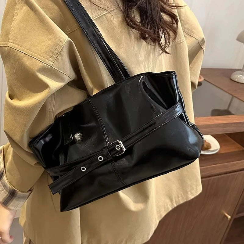 Solid-color Versatile Tote Bag for Women High-quality Suede