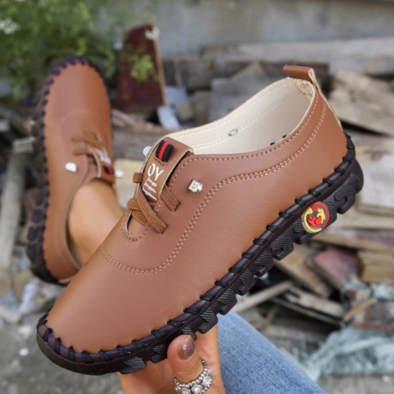 2022 New Spring Casual Women Shoes Platform Loafers 2022 Lace Up