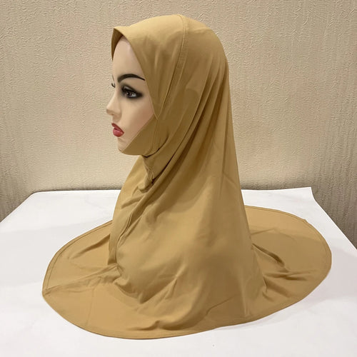 H302 Teenage girls Plain muslim hijab with chin part top quality amira