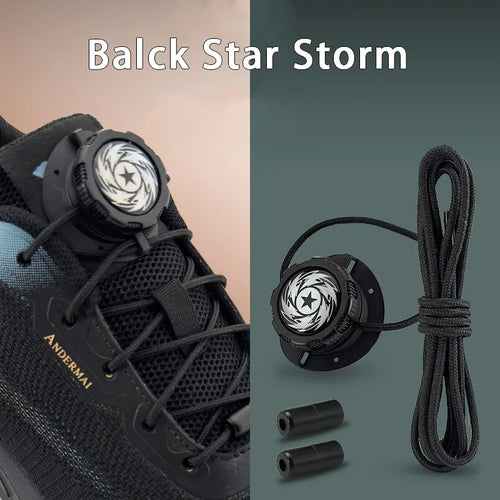 6pcs Set/1 Pair No-Tie Shoe Locks - Rotating Buckles for Sports and