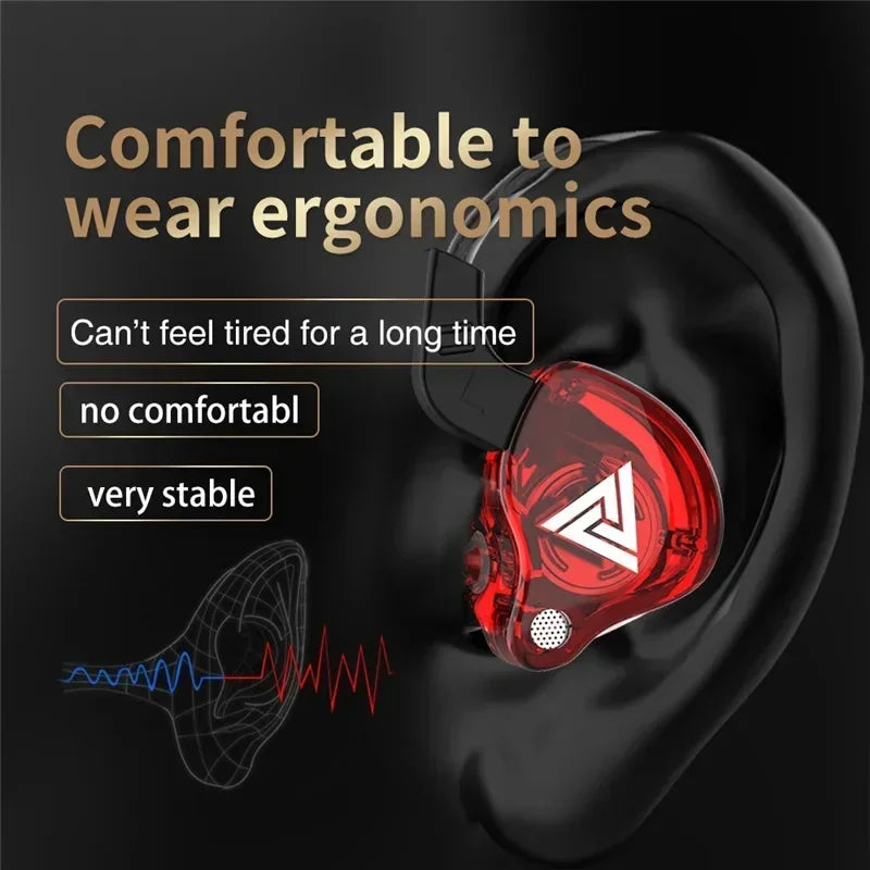 3.5MM Headset Music Earbuds In Ear With Mic Original QKZ AK6 Copper