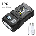 MINI USB Rechargeable LED Flashlight Portable Tail Magnet Work Light