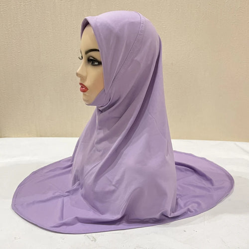 H302 Teenage girls Plain muslim hijab with chin part top quality amira
