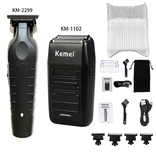 Kemei KM-2296 KM-2299 KM-1102 Hair Clipper Kit Men's Electric Shaver
