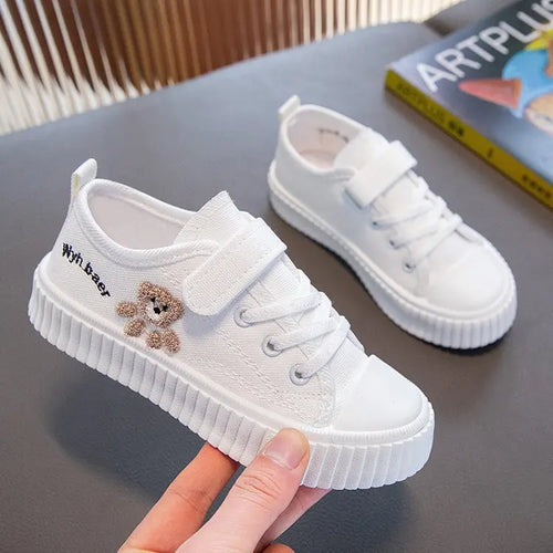 Boys Girls Fashion Board Shoes Kids Student Hook and Loop Slip on