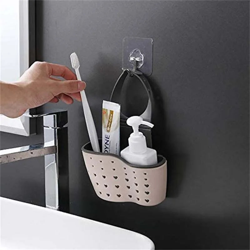 Sink Draining Hanging Basket Adjustable Kitchen Accessories Rubber