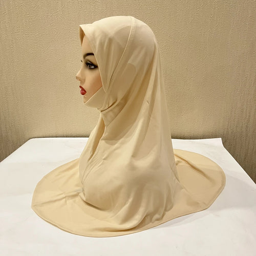 H302 Teenage girls Plain muslim hijab with chin part top quality amira