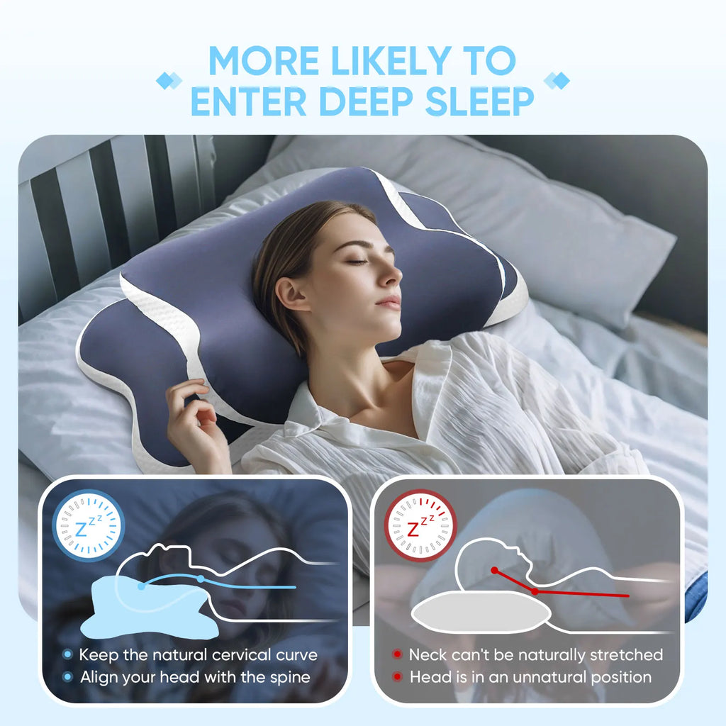 Memory Foam Pillow Cervical Pillow Neck Pain Relief Contour Ergonomic