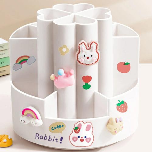 Rotating Pen Holder Desk Organizers Large Capacity Pen Storage Box