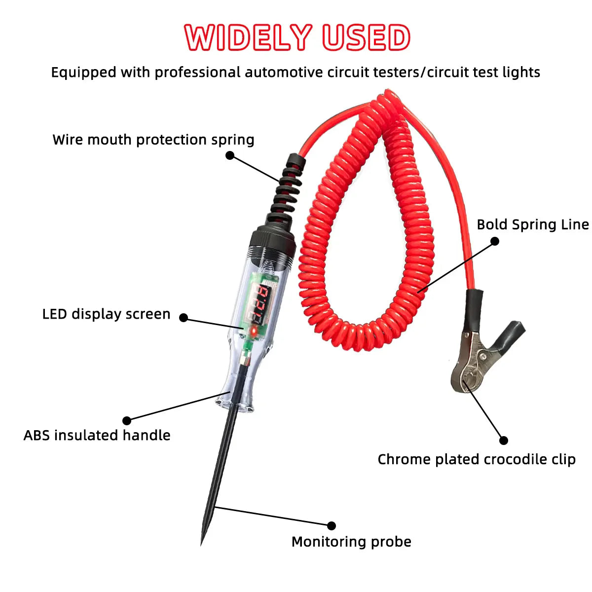 6V 12V 24V Car Truck Voltage Circuit Tester Auto Car Diagnostic Probe