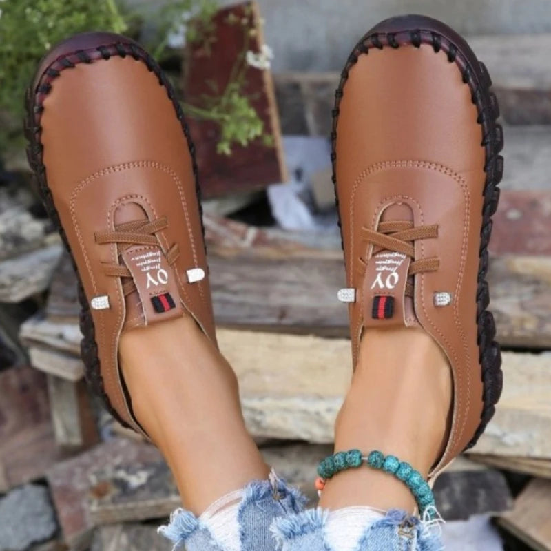 2022 New Spring Casual Women Shoes Platform Loafers 2022 Lace Up
