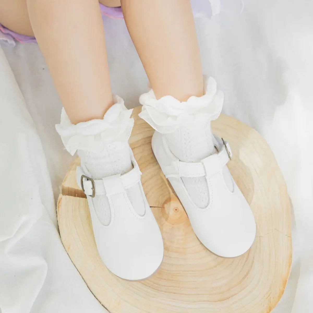 Meckior 2024 New Kids Girls Shoes New Moccasins Candy Color Soft